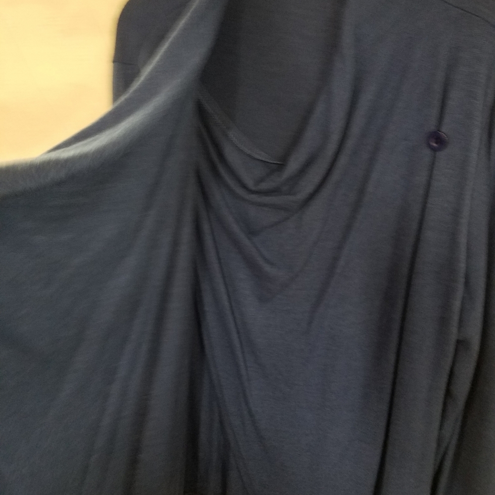 Cowl Neck Layered Sweater XXL Blue - Picture 6 of 9